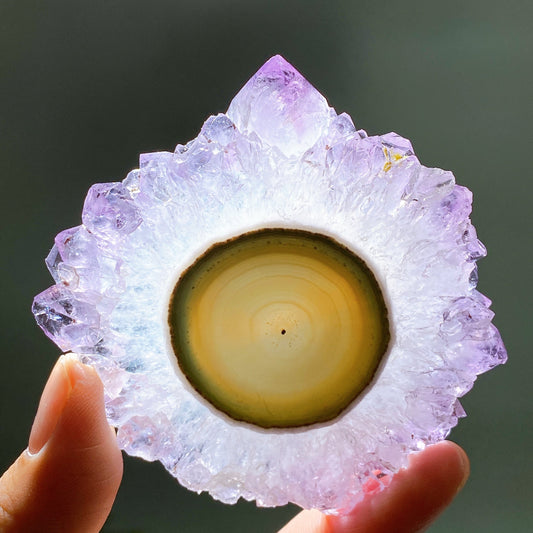 65-75mm Amethyst with Agate Slab Crystal Healing Bulk Wholesale