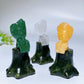3.0" Crystal Groot on Serpentine Stump Carving Crystal Healing Bulk Wholesale