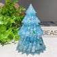 3.5" Mixed Crystal Chips Resin Christmas Tree Carvings Bulk Wholesale