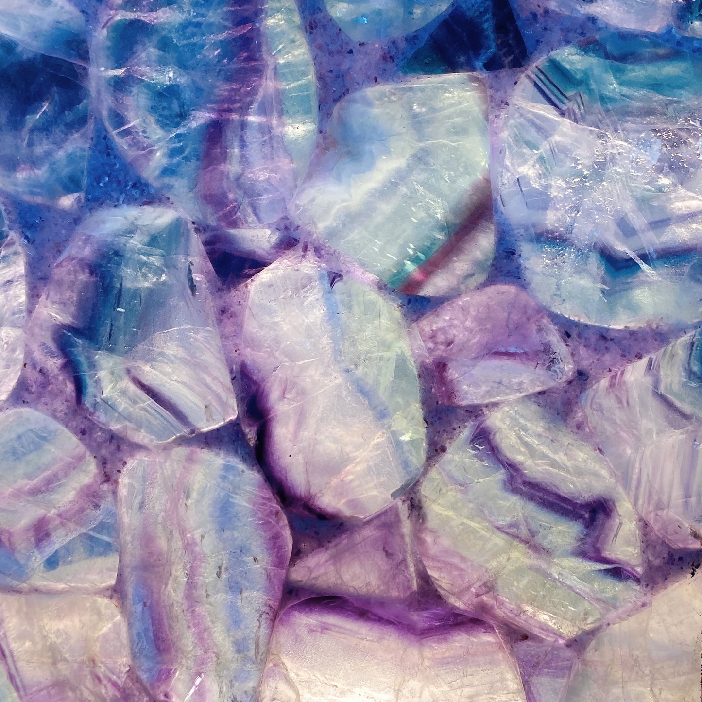 46.5cm Rainbow Fluorite Lamp Crystal Healing Bulk Wholesale