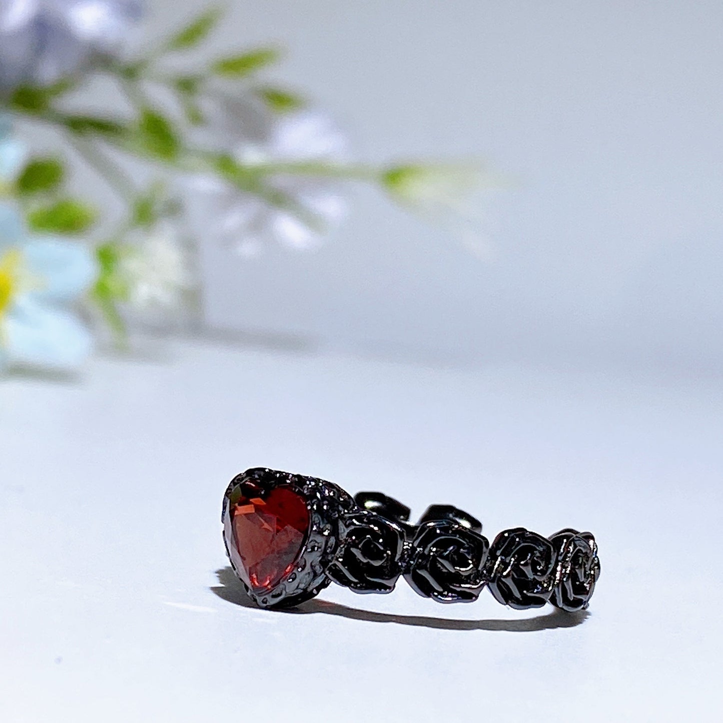 925 Silver Crystal Heart Ring Crystal Healing Bulk Wholesale