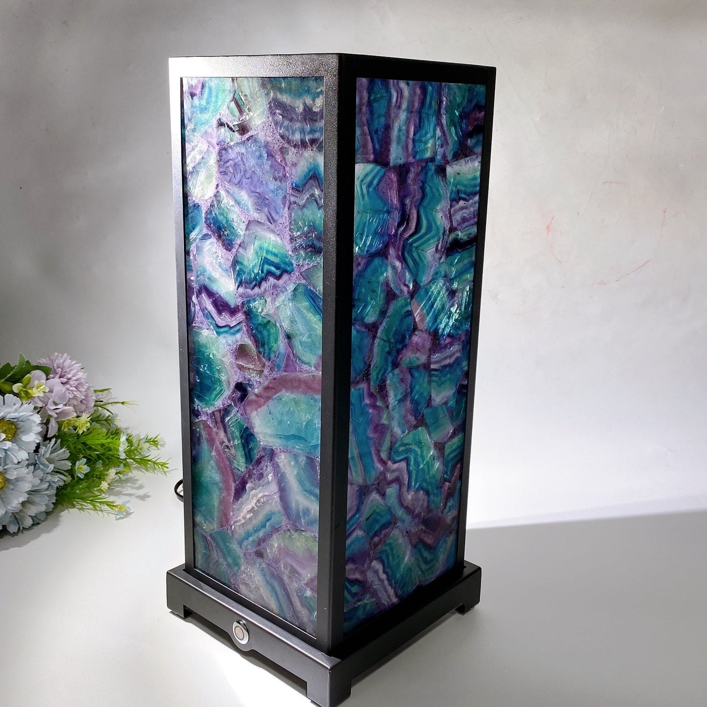 46.5cm Rainbow Fluorite Lamp Crystal Healing Bulk Wholesale