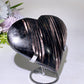5.0" Large Unique Hypersthene Heart Carving with Stand Crystal Healing Bulk Wholesale