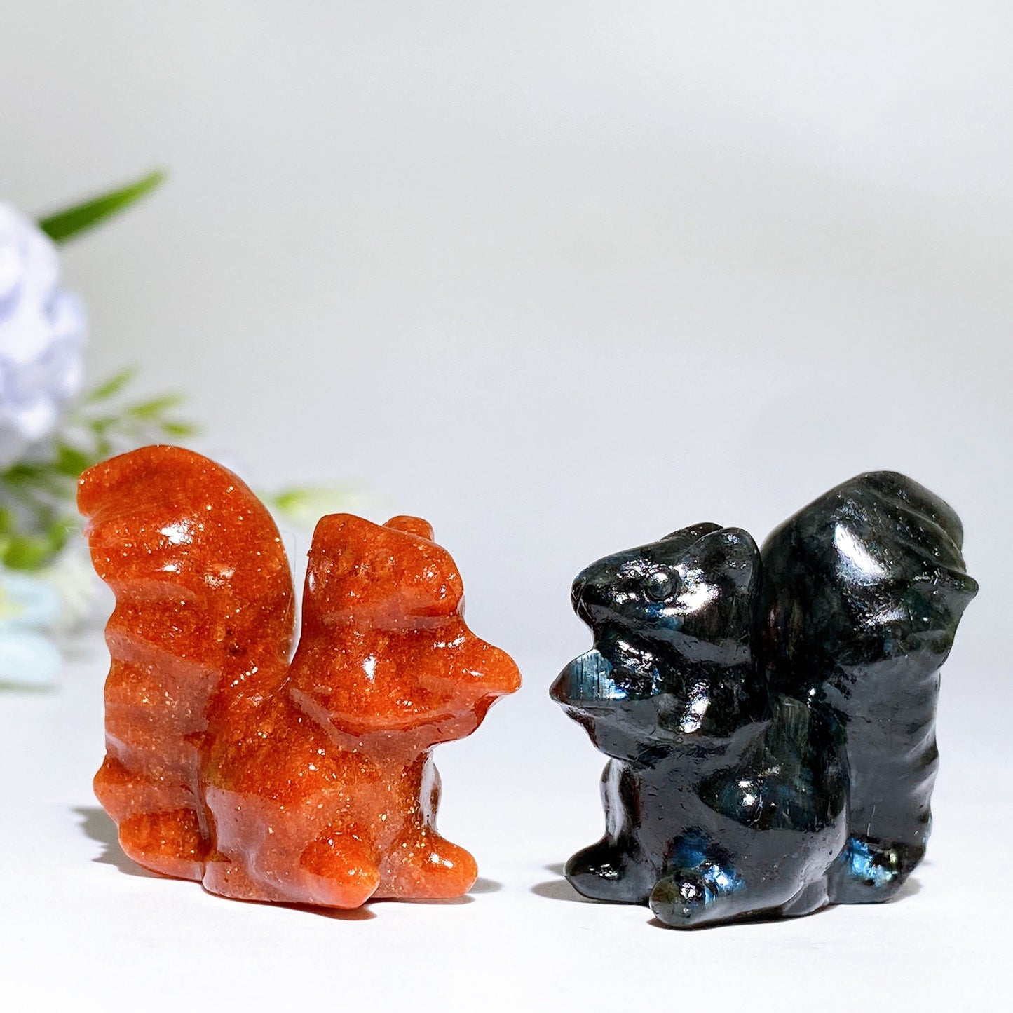 1.6" Crystal Squirrel Carving Crystal Healing Bulk Wholesale