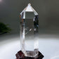 Unique Blue Needle in Quartz Tower with Wooden Stand Crystal Healing Bulk Wholesale