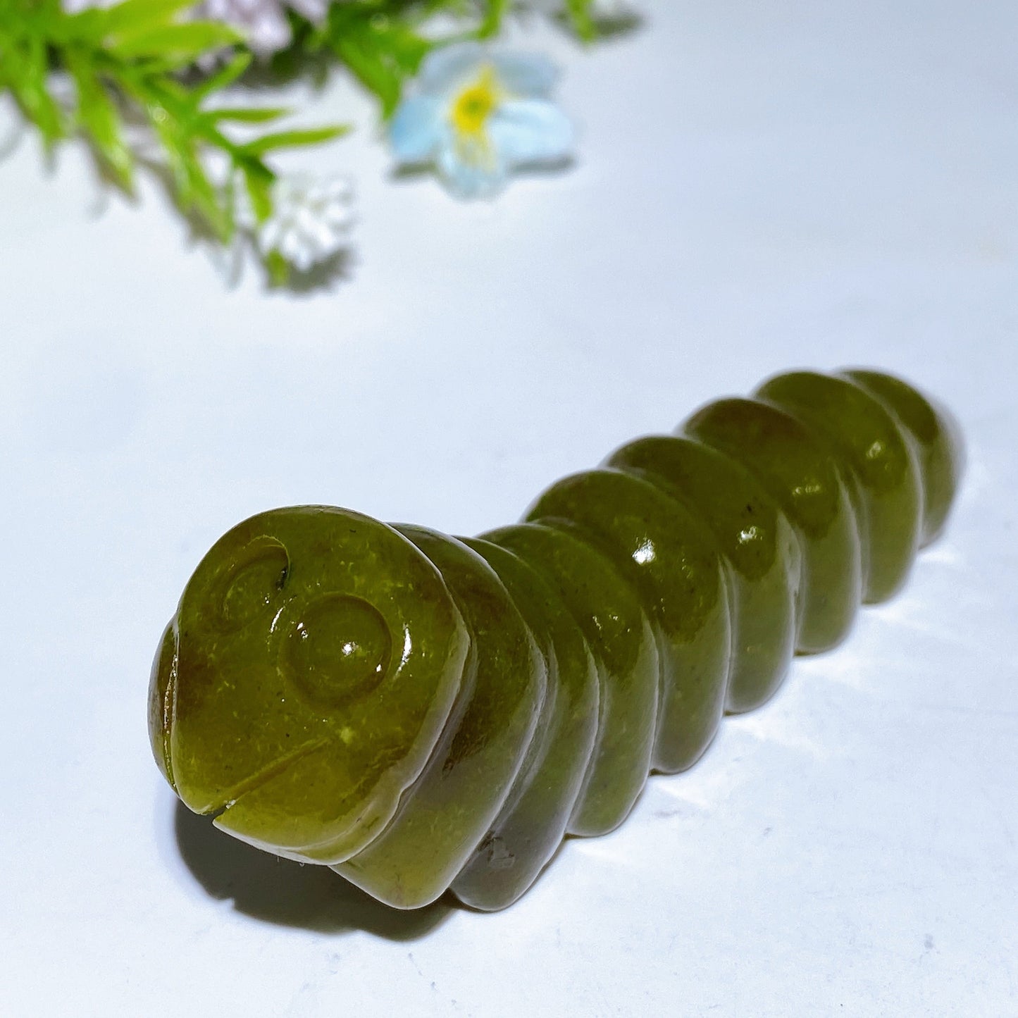 9cm Crystal Caterpillar Carving Crystal Healing Bulk Wholesale