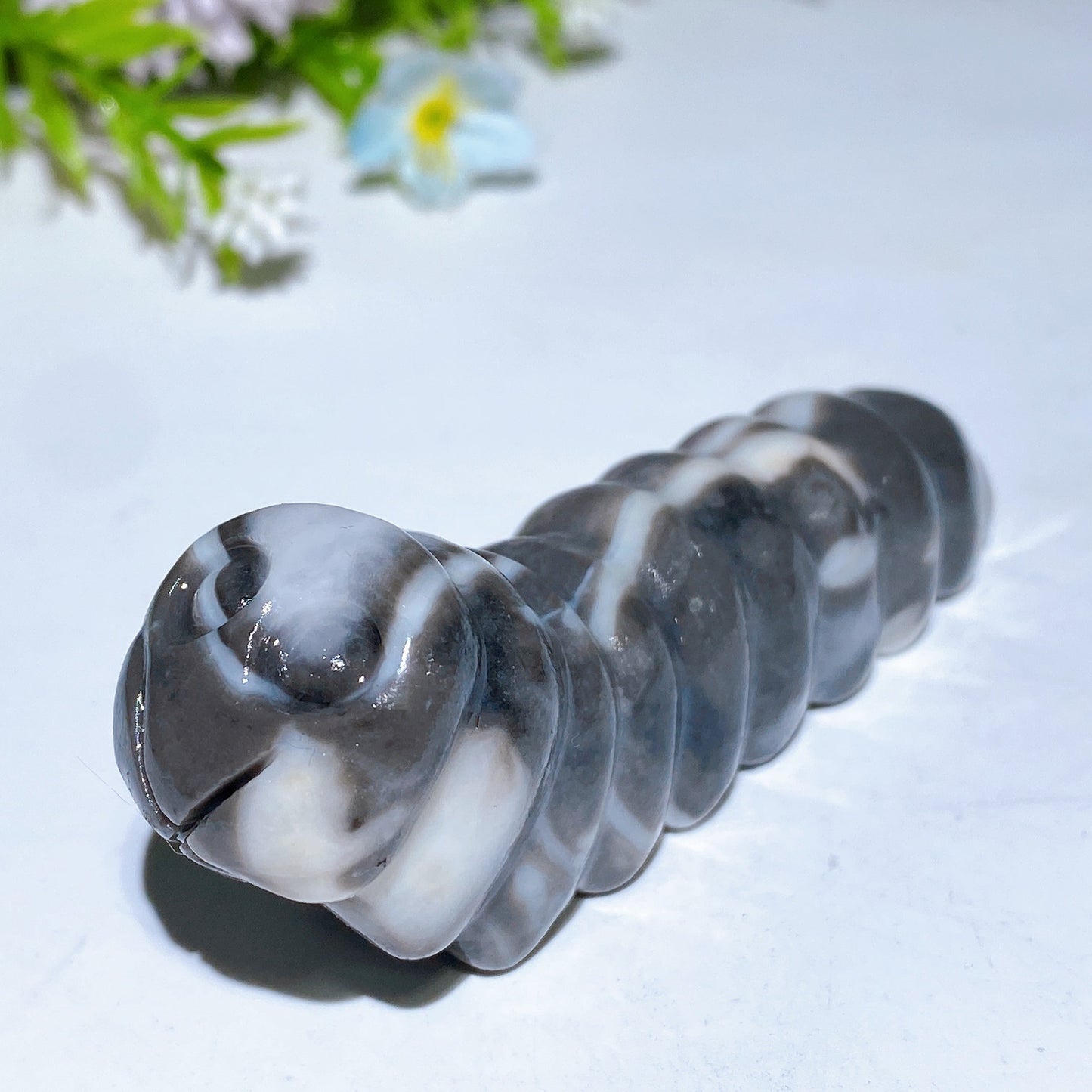 9cm Crystal Caterpillar Carving Crystal Healing Bulk Wholesale
