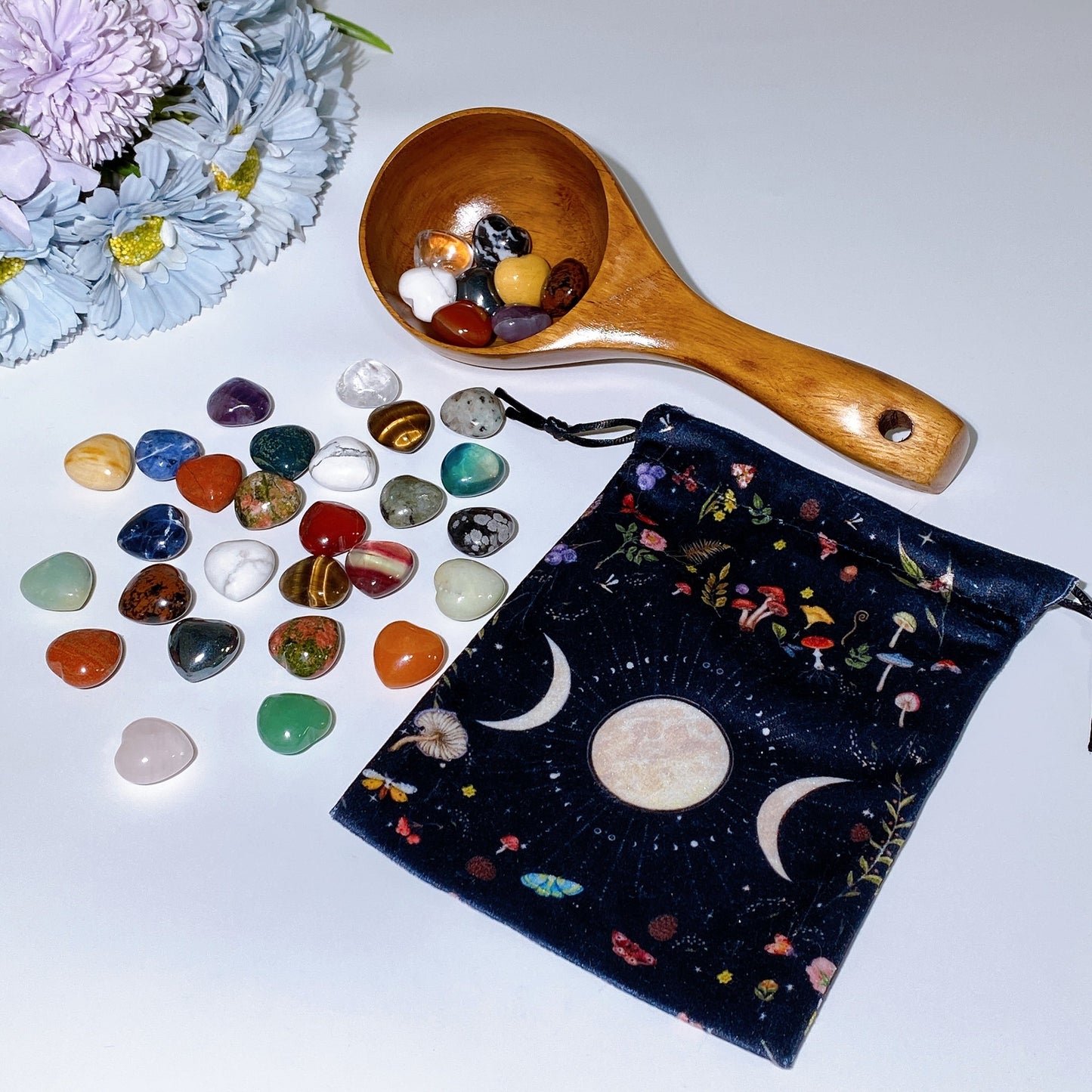 Mixed Crystal Heart Scoop Crystal Healing Bulk Wholesale