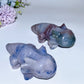 5.8" UV Reactive Sodalite Salamander Carving Crystal Healing Bulk Wholesale
