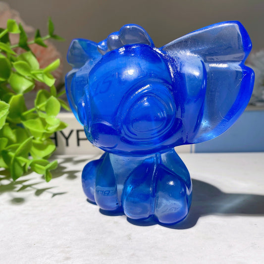 3.9" Blue Opalite Stitch Carvings Bulk Wholesale