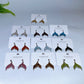 Alloy Metal Crystal Chips Fish Tail Design Earrings Crystal Healing Bulk Wholesale