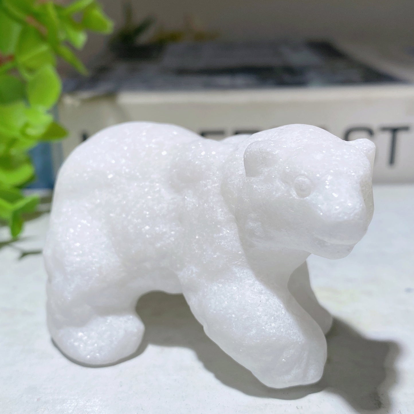 3.1" Mixed Crystal Polar Bear Carvings Bulk Wholesale