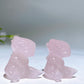 1.1" Rose Quartz MEW Pokemon Carving Crystal Healing Bulk Wholesale