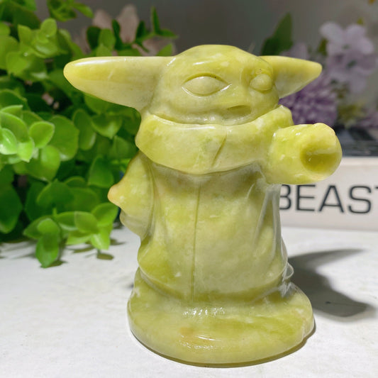 3.1" Serpentine Yoda Carvings Bulk Wholesale