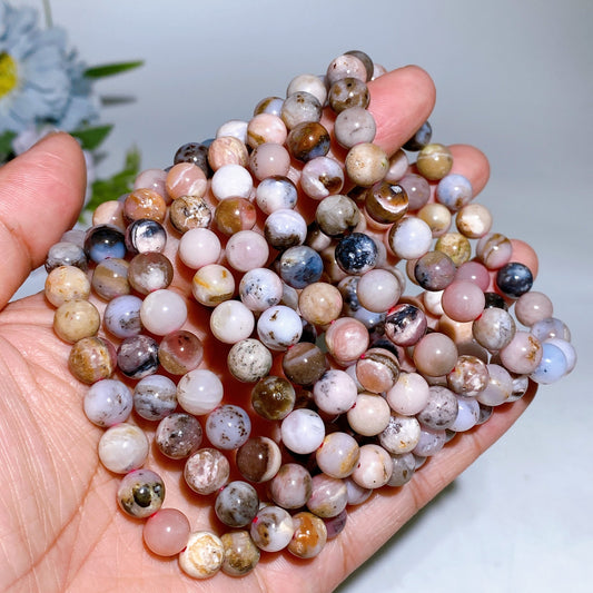 8mm Pink Opal Bracelet Crystal Healing Bulk Wholesale