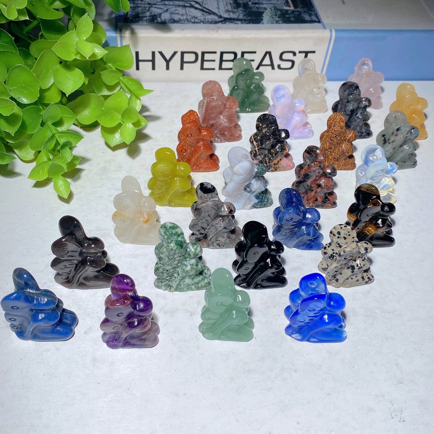 1.2" Mixed Crystal Butterfly Fairy Carvings Bulk Wholesale