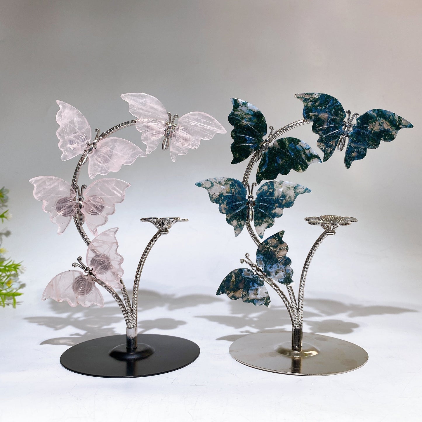 Natural Crystal Butterfly Sphere Holder Crystal Healing Bulk Wholesale