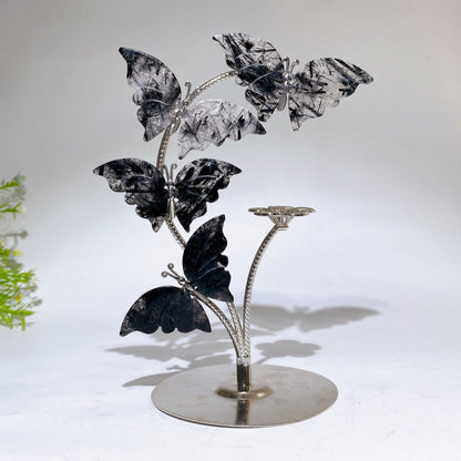 Natural Crystal Butterfly Sphere Holder Crystal Healing Bulk Wholesale