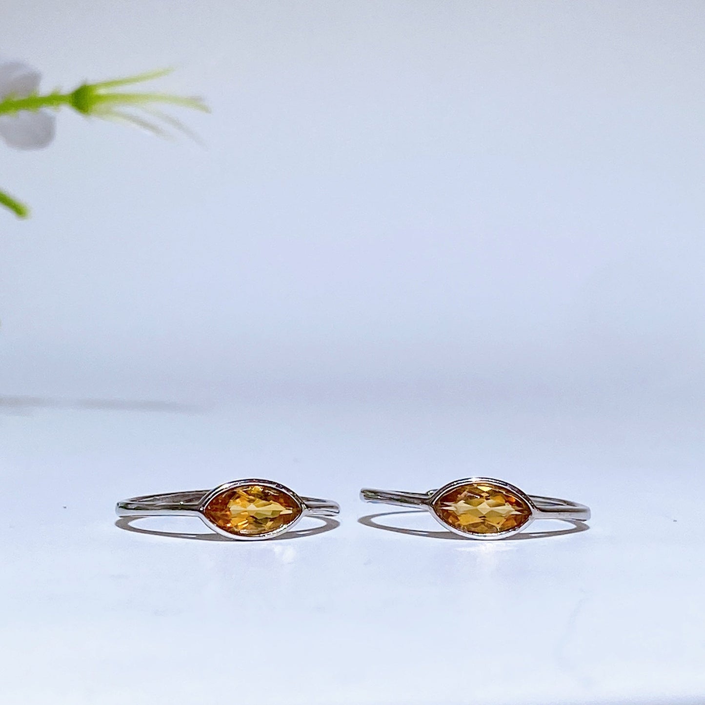 925 Silver Faceted Citrine Ring Crystal Healing Bulk Wholesale