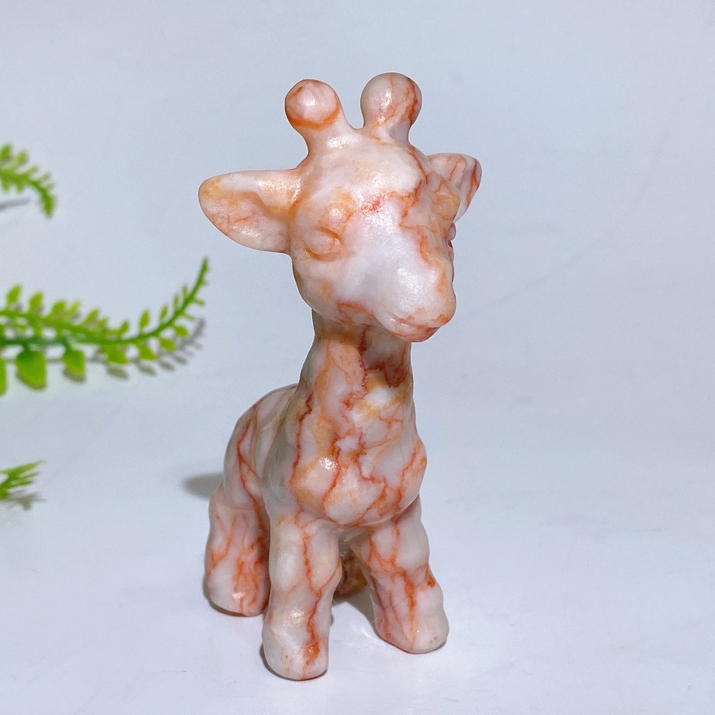 3.1" Natural Crystal Giraffe Carving Crystal Healing Bulk Wholesale