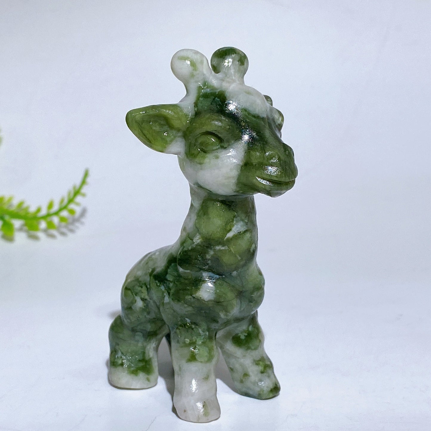 3.1" Natural Crystal Giraffe Carving Crystal Healing Bulk Wholesale