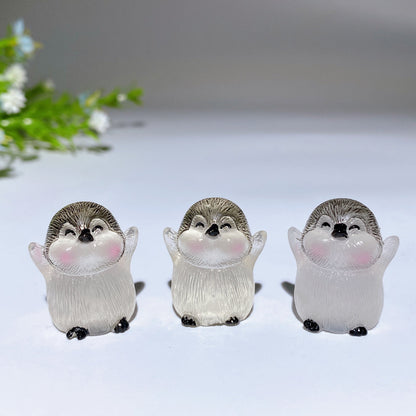 Luminous Penguin Carving 3pcs Crystal Healing Bulk Wholesale