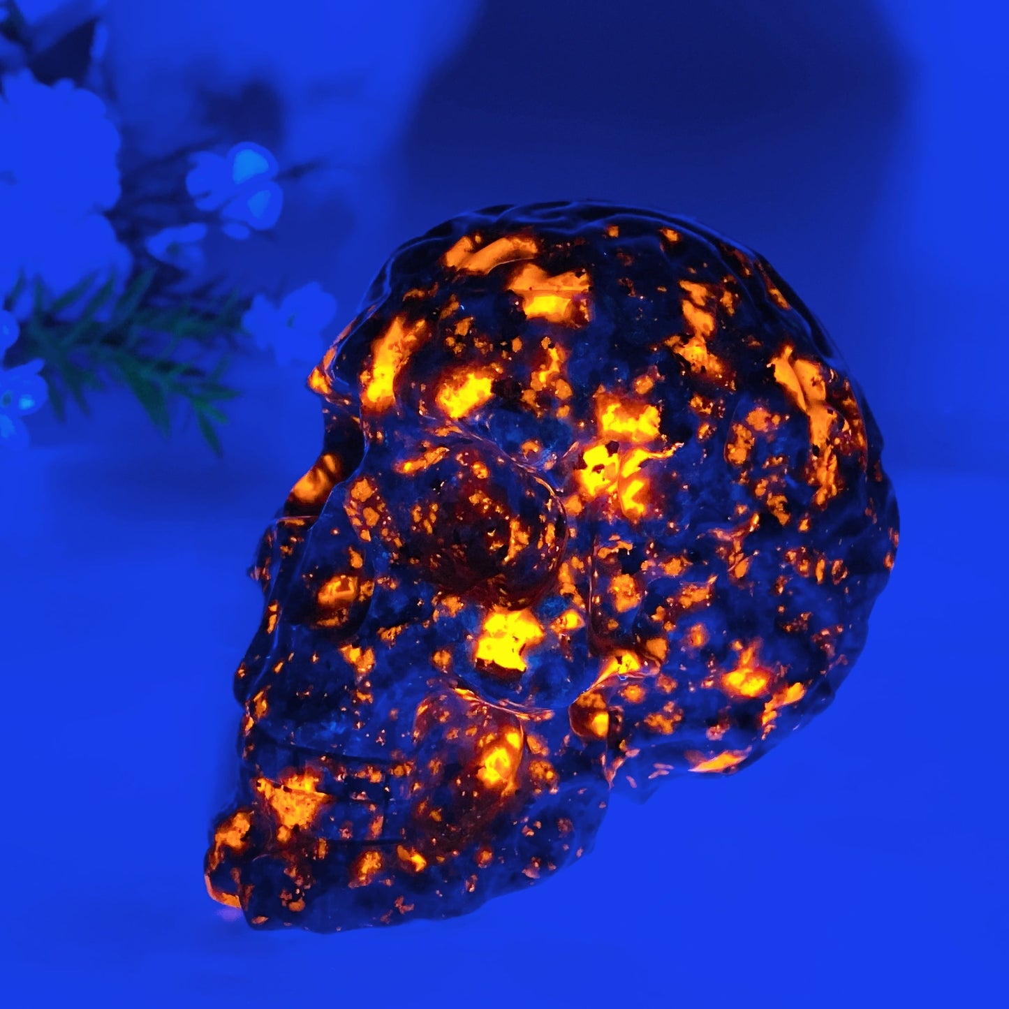 3.7"-3.9" Yooperlite Labradorite Skull Carving Crystal Healing Bulk Wholesale