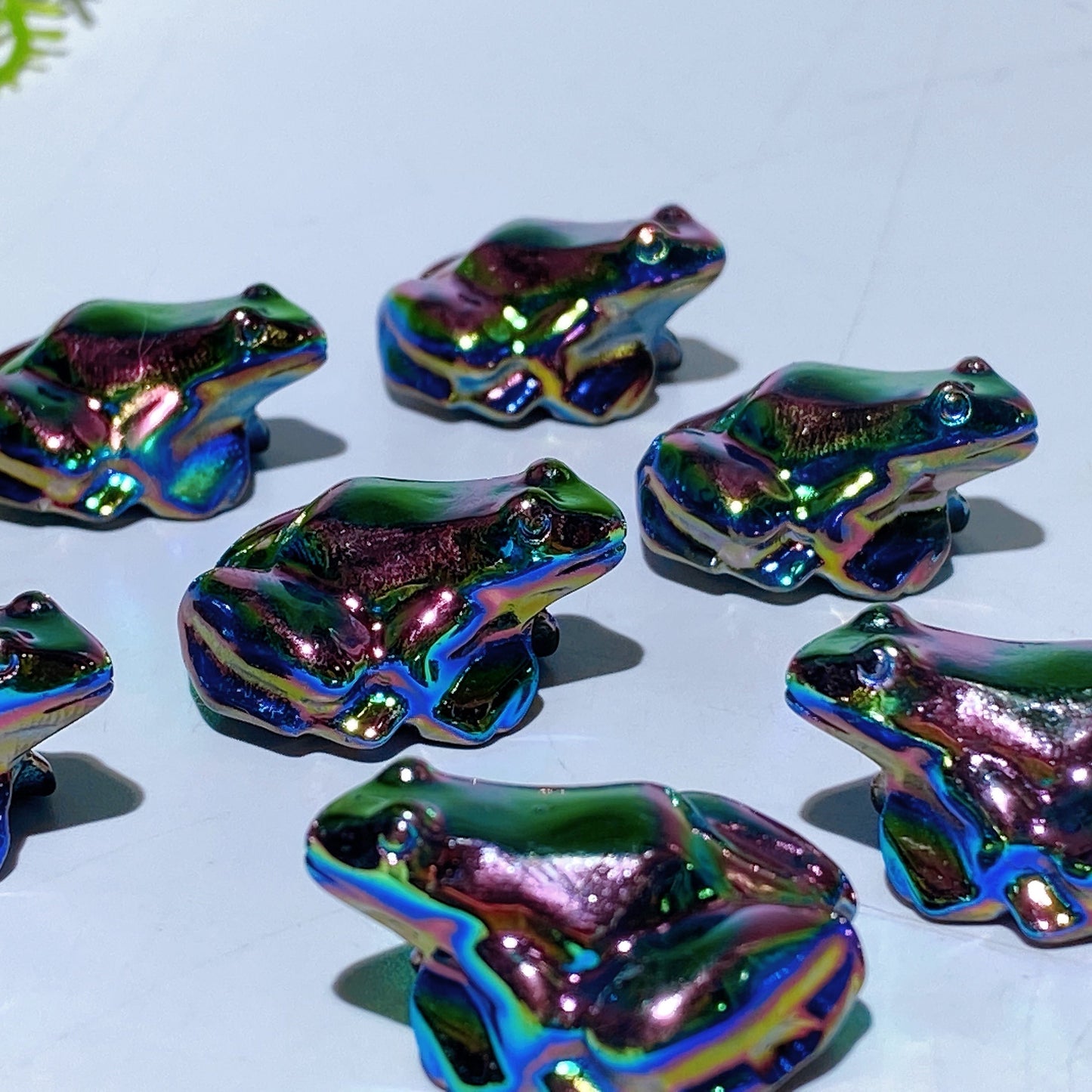 1.1" Aura Crystal Frog Carving Crystal Healing Bulk Wholesale