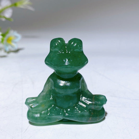 1.5" Crystal Yoga Frog Carving Crystal Healing Bulk Wholesale