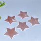 1.9" Natural Rose Quartz Star Carving Crystal Healing Bulk Wholesale