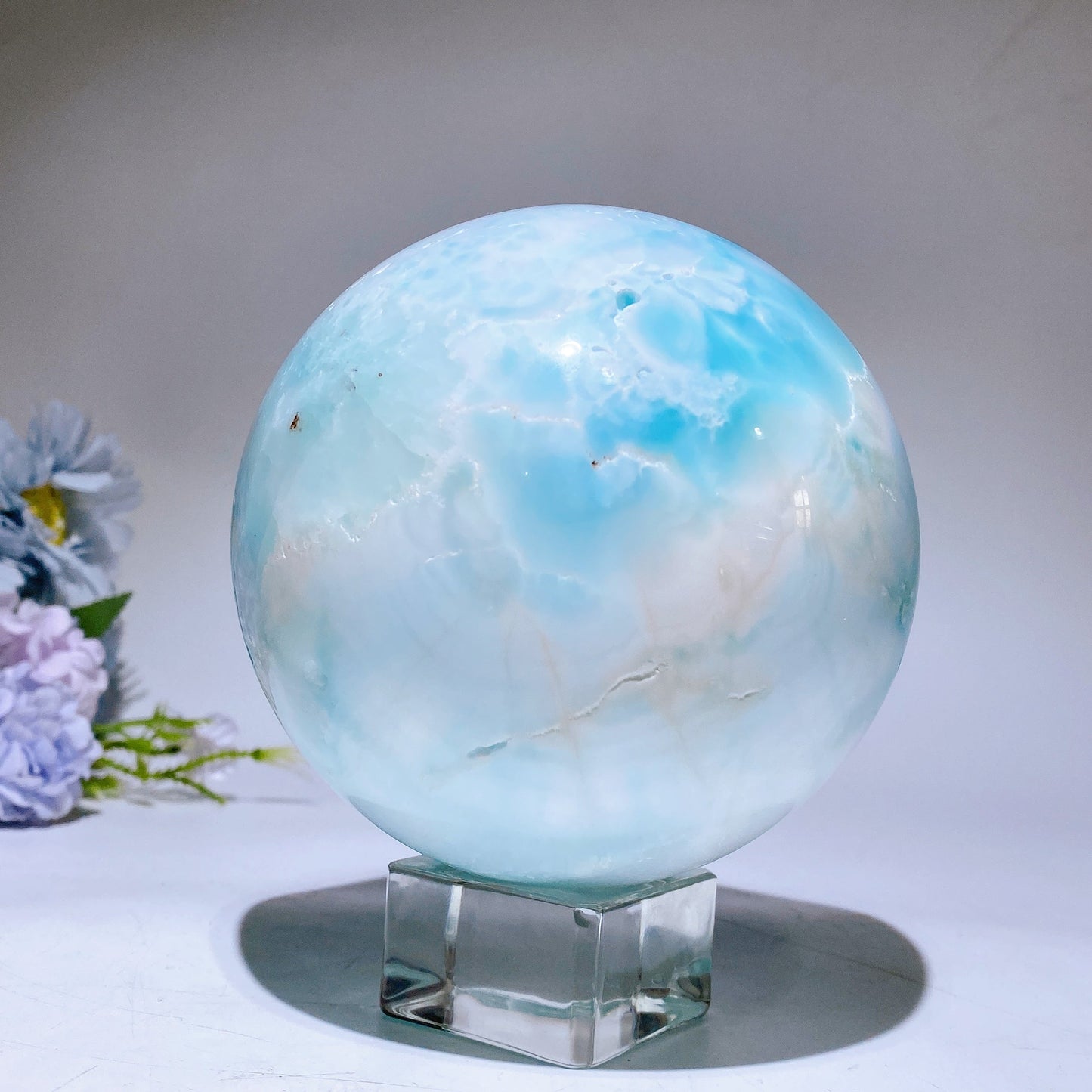 10.5cm Large Unique Hemimorphite Sphere Crystal Healing Bulk Wholesale
