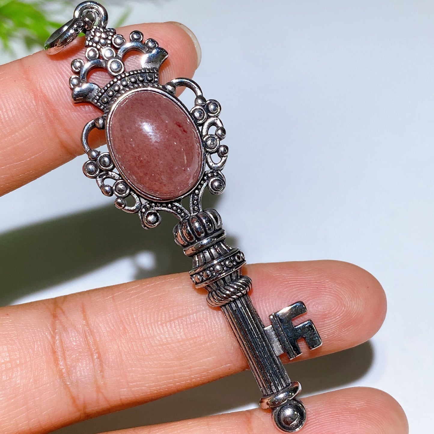 Silver Crystal Key Pendant Crystal Healing Bulk Wholesale