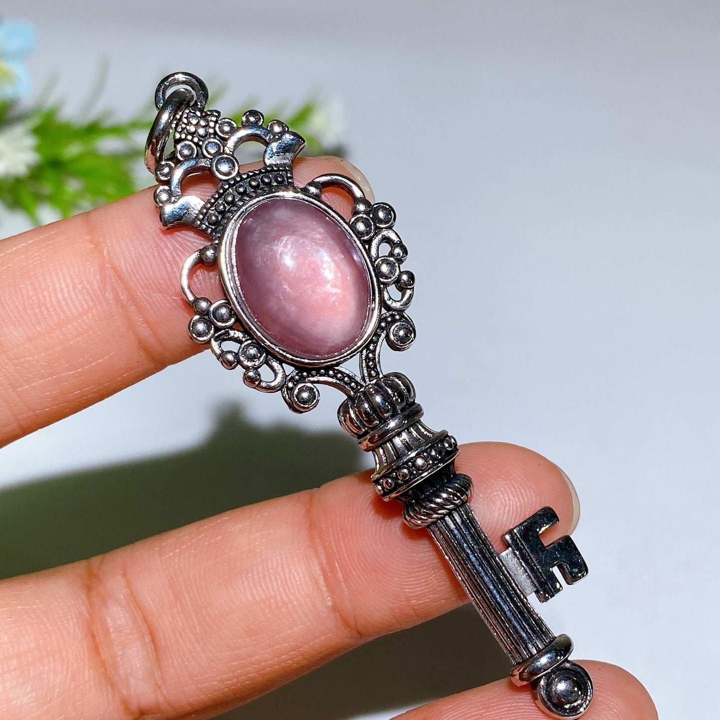 Silver Crystal Key Pendant Crystal Healing Bulk Wholesale