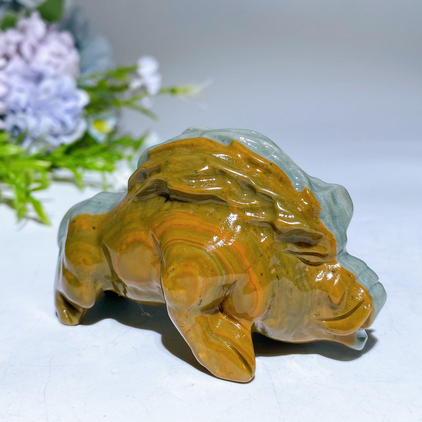 3.0" Jade Astrophylite Wild Boar Carving Crystal Healing Bulk Wholesale