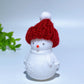 2.2" White Jade Snowman Carving with Cap Crystal Healing Bulk Wholesale