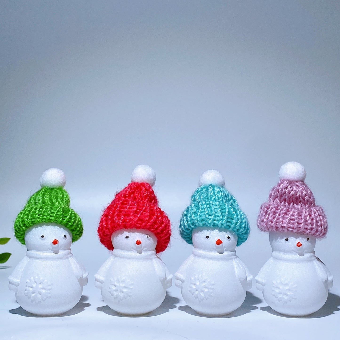 2.2" White Jade Snowman Carving with Cap Crystal Healing Bulk Wholesale