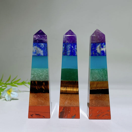3.1" Chakra Crystal Point Crystal Healing Bulk Wholesale