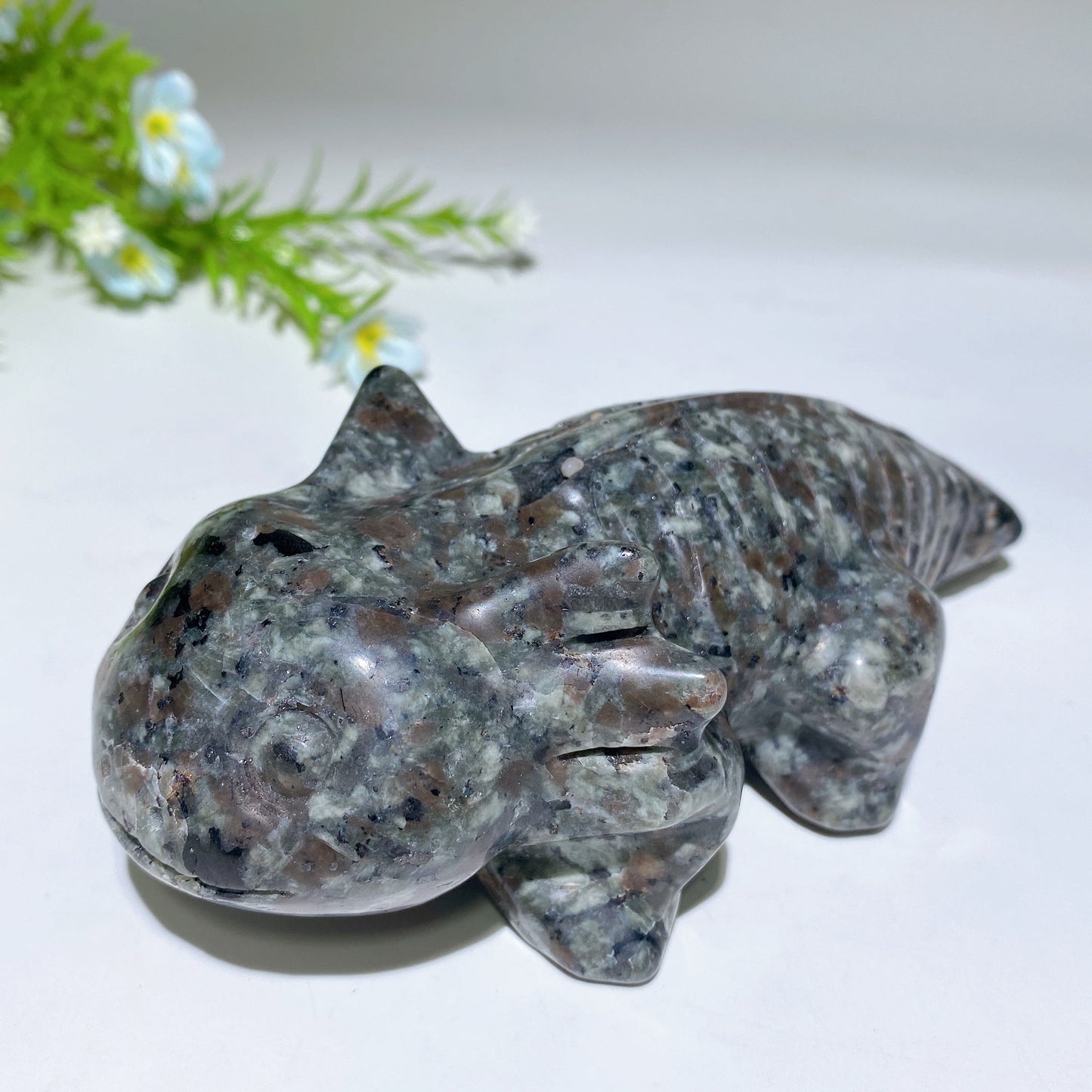 5.6" UV Reactive Yooperlite Salamander Carving Crystal Healing Bulk Wholesale