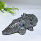 5.6" UV Reactive Yooperlite Salamander Carving Crystal Healing Bulk Wholesale