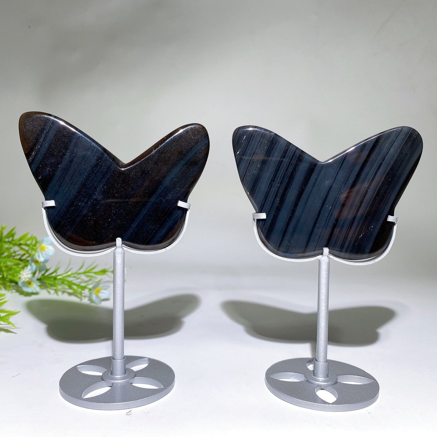 Midnight Lace Obsidian Shape Carving with Stand Crystal Healing Bulk Wholesale