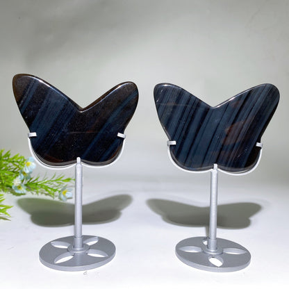 Midnight Lace Obsidian Shape Carving with Stand Crystal Healing Bulk Wholesale