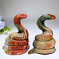 3.7" Polychrome Cobra Snake Carving Crystal Healing Bulk Wholesale