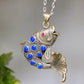 Metal Goldfish with Lapis Decor Pendant Crystal Healing Bulk Wholesale