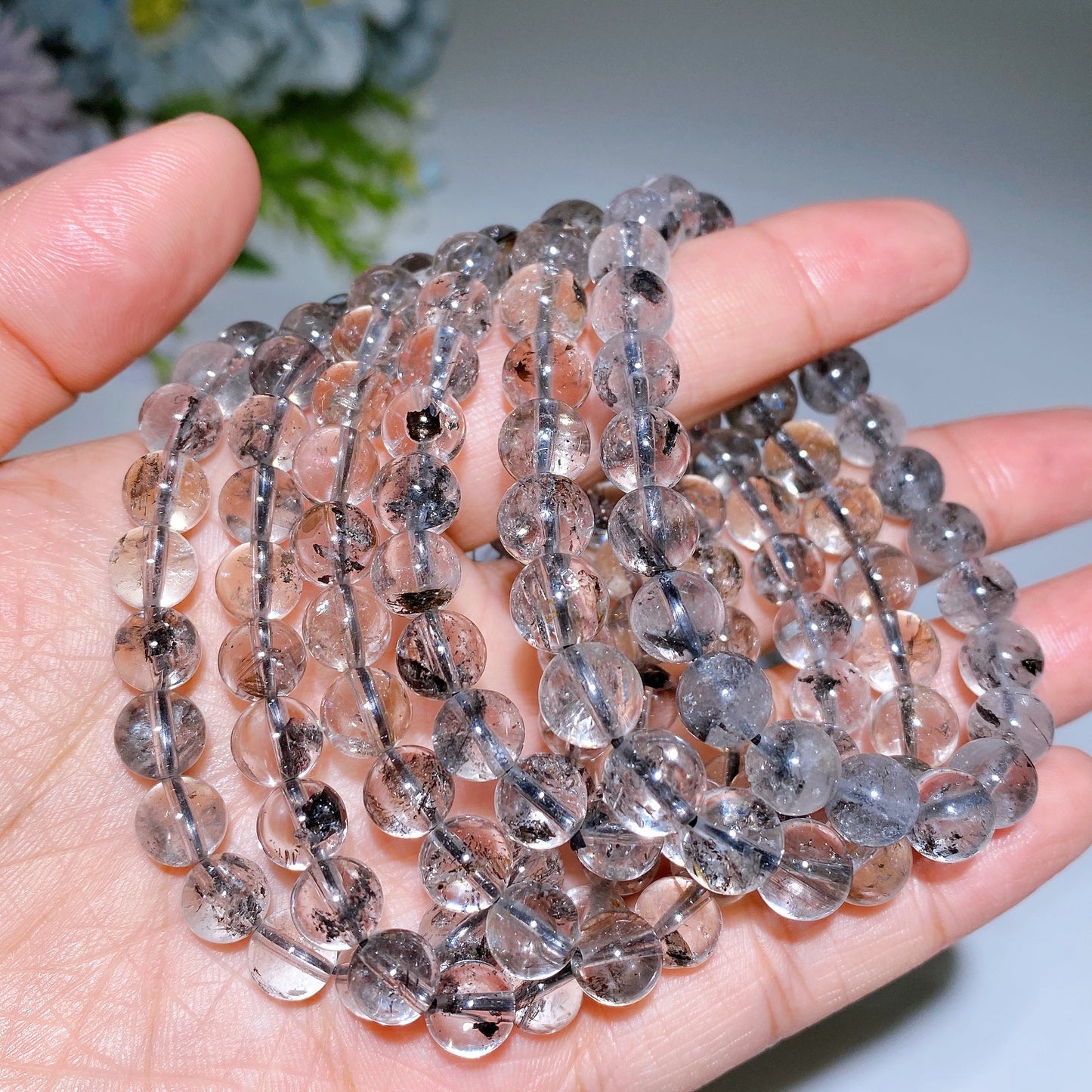 8mm Herkimer Diamond Bracelet Crystal Healing Bulk Wholesale