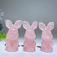 2.1" Rose Quartz Piglet Carving Crystal Healing Bulk Wholesale
