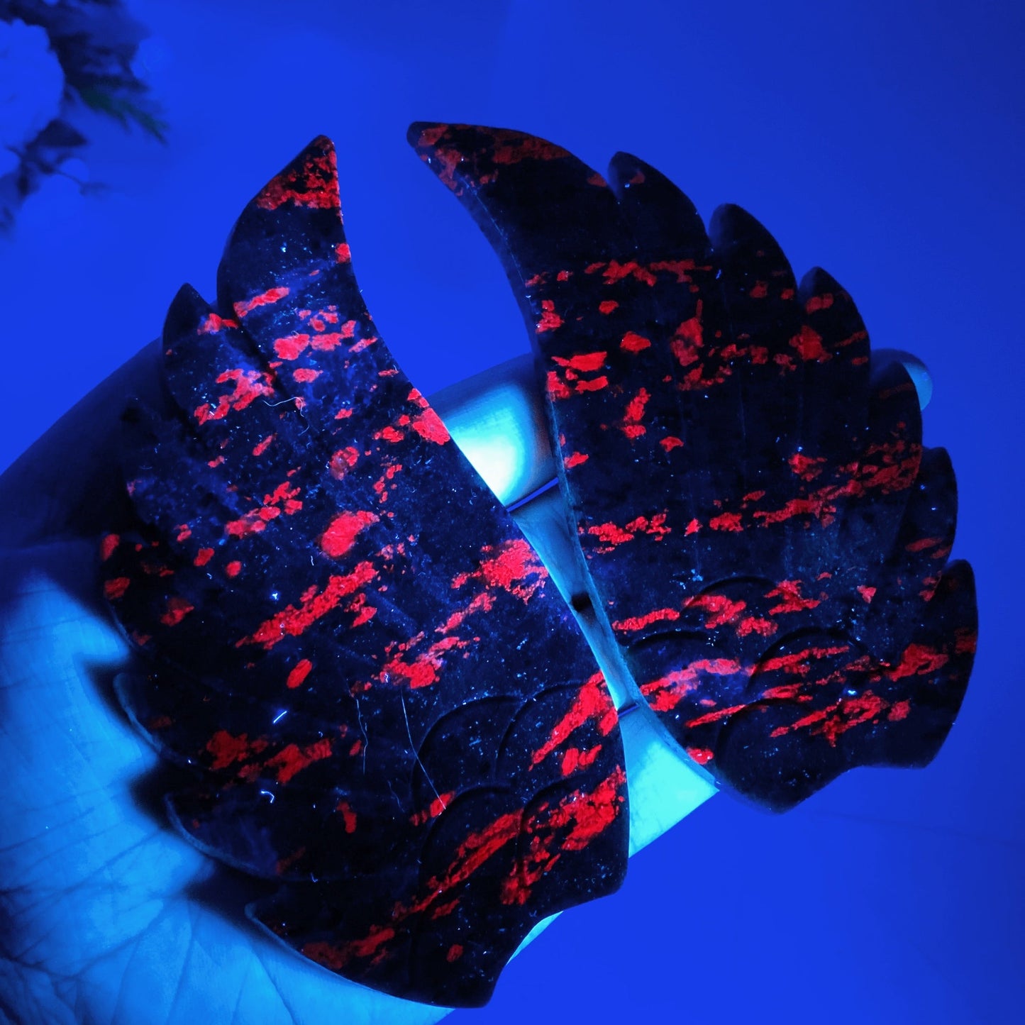 Crystal Heart Wings Carving with Stand Crystal Healing Bulk Wholesale