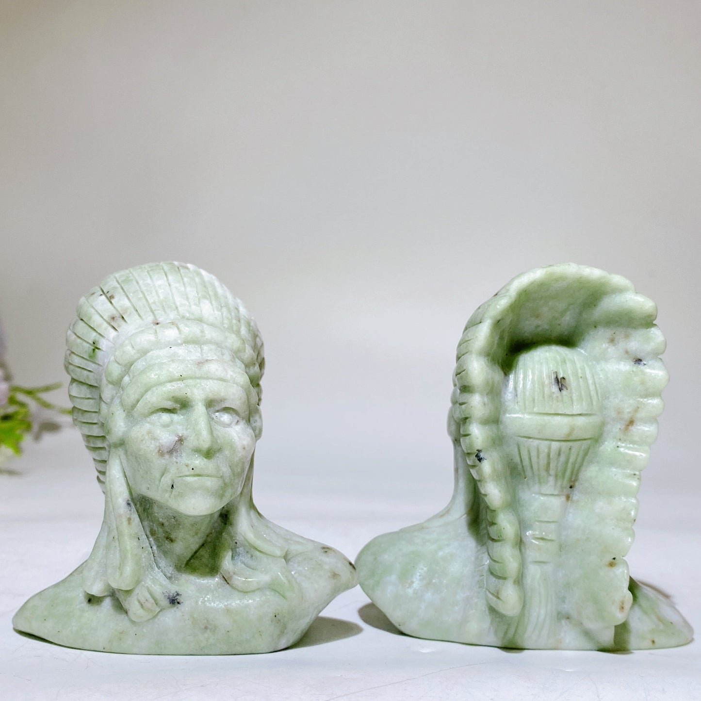 3.1" Jade Indian Carving Crystal Healing Bulk Wholesale