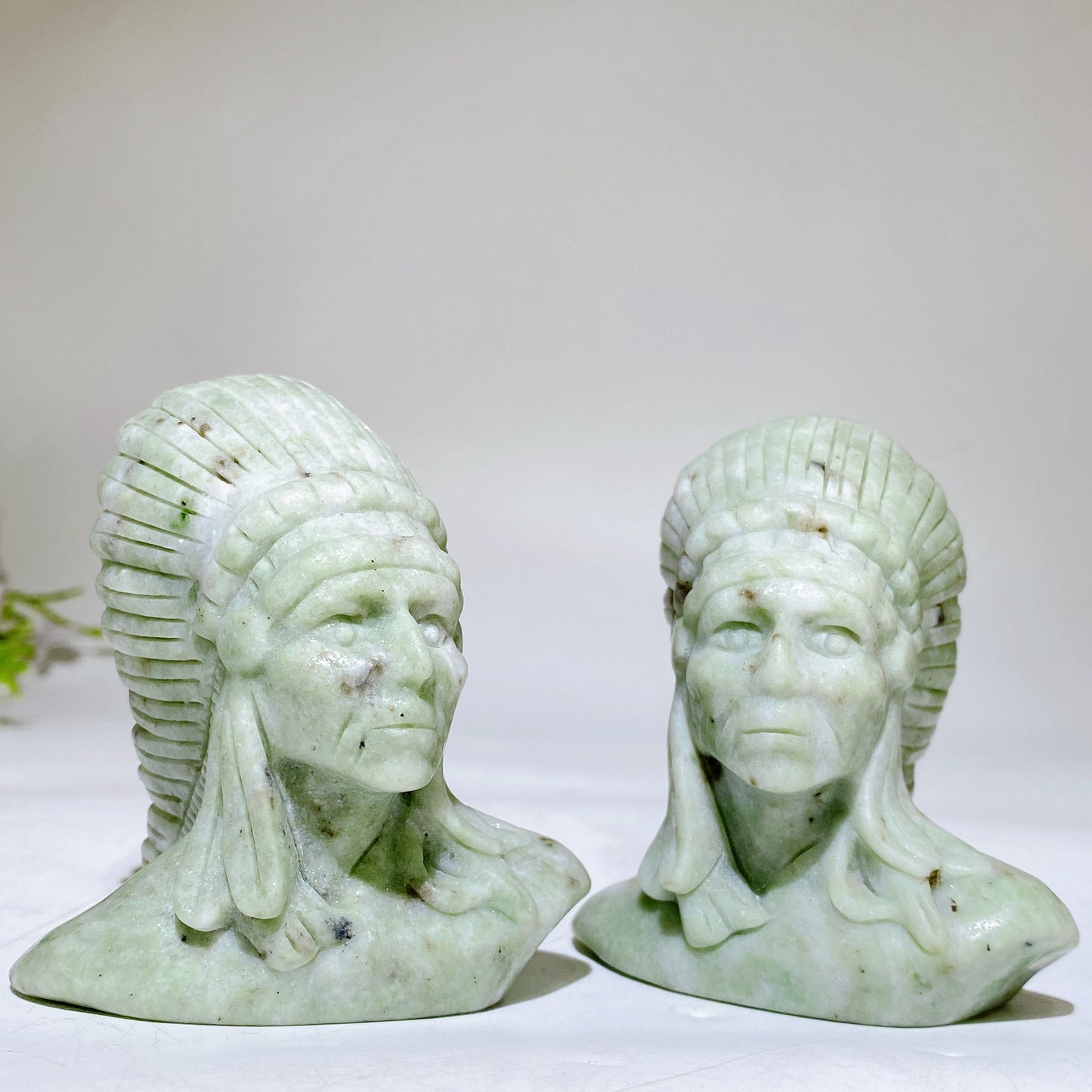 3.1" Jade Indian Carving Crystal Healing Bulk Wholesale