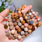 10-11.5mm Faceted Coral Agate Bracelet Crystal Healing Bulk Wholesale
