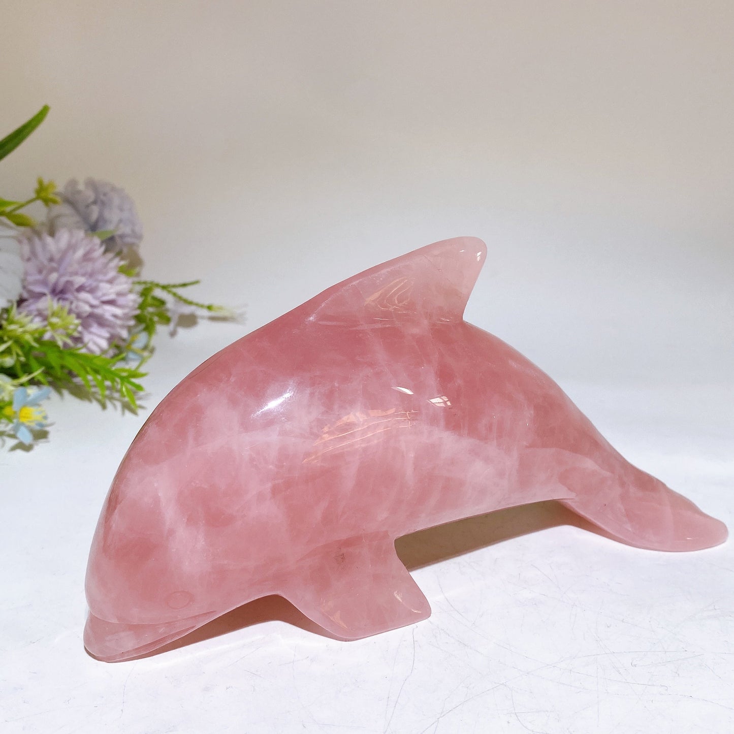 17-18cm Crystal Dolphin Carving Crystal Healing Bulk Wholesale
